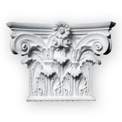 Architectural plaster column capital
