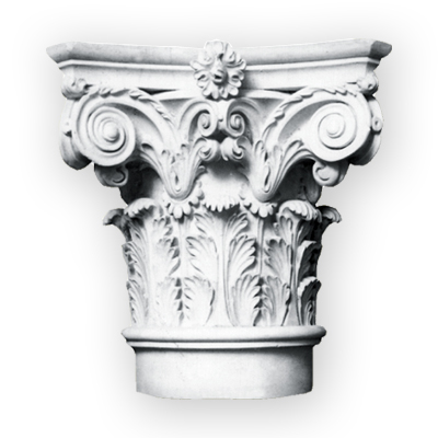 Historic plaster column capital