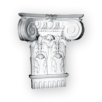 Ornamental plaster column capital