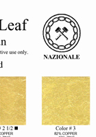 Metal leaf color chart