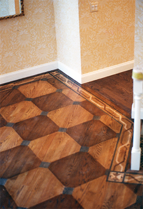 Hardwood Floor Brass Inlay  Inlay flooring, Wood floor pattern