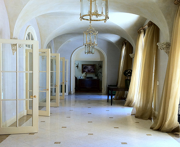 beautiful interior with plaster walls