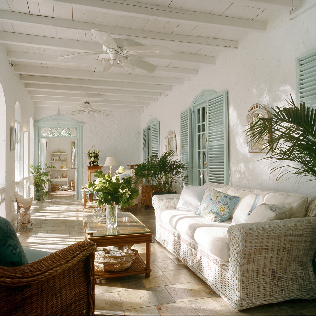 Caribbean style interior details