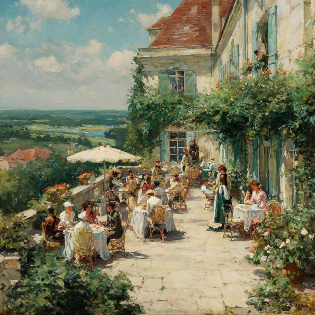 French Country terrace